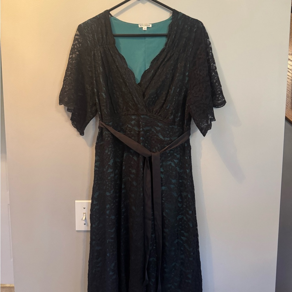 Kiyonna Black Lace Maxi Dress